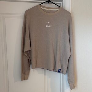 Nike Women's Beige Duke Crew Neck Sweater